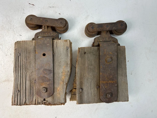 Vintage Myers Ashland Barn Door Rollers – Lot of 2