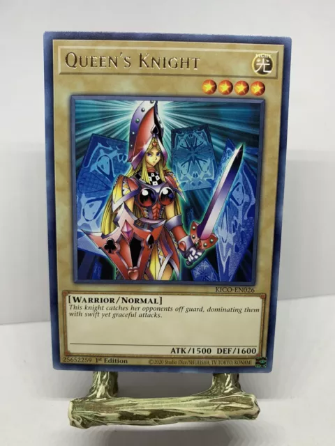 Queens’s Knight KICO 1st Ed Gold Letters- Yugioh Trading Card - Played