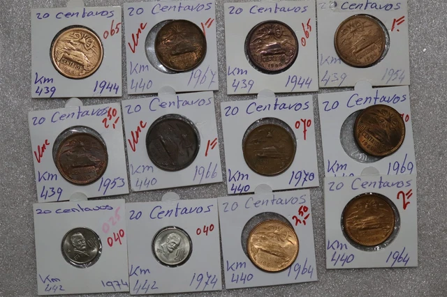 Mexico - 12 Old Coins Lot B49 #579