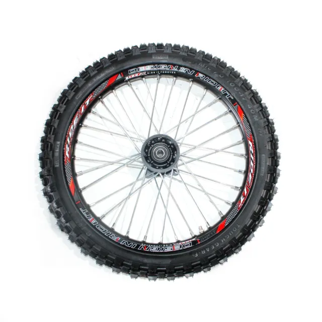 BLACK 15mm Axle 70/100 - 17 17" Inch Front Wheel Rim Tyre Tire PIT PRO Dirt Bike