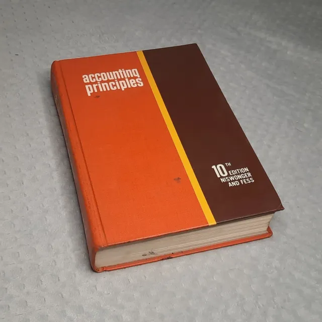 Accounting Principles Niswomger and Fess 1969 10th Edition South Western Pub