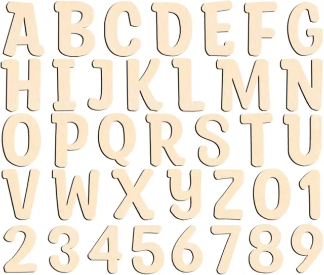 124 PCS WOODEN Letters 2 Inch for Crafts Unfinished Capital Wooden Alphabet  Lett $13.72 - PicClick