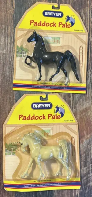 Breyer Paddock Pals Unicorn 1606 AND 1603 American Saddle Bred NEW