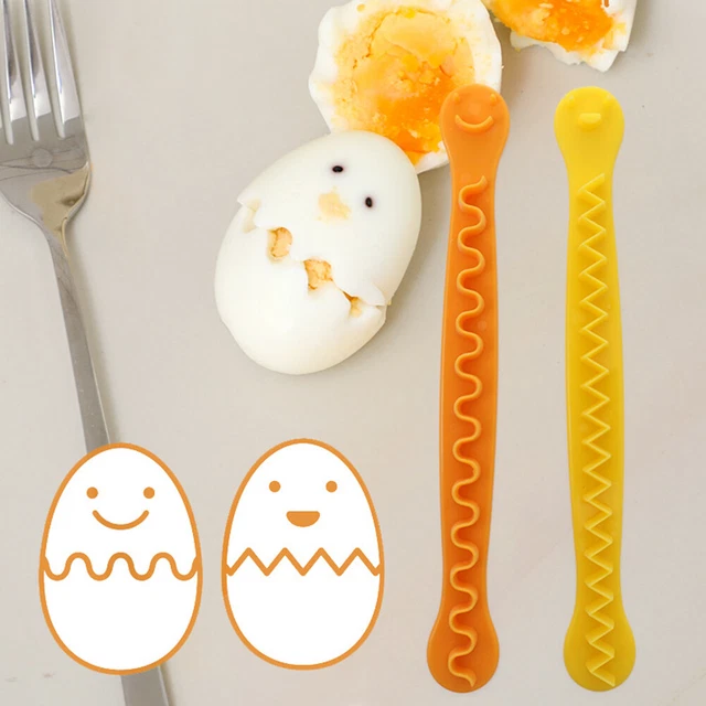 2pcs Boiled Egg Cutter Making Breakfast Tools Creative Fun Eggs Silcer Household