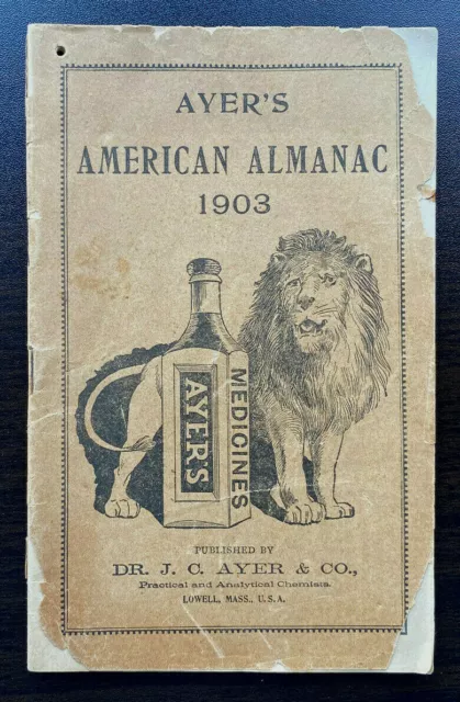 Ayer's American Almanac - 1903 - Lowell, Massachusetts