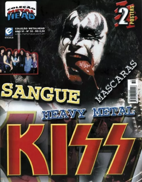 KISS POSTER/MAGAZINE (ALL Kiss) -Sangue Mascaras -Metal Head -Brazil 02  -M618410 EUR 15,00 - PicClick FR