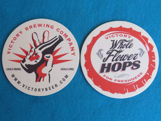 Beer Bar Coaster ~ VICTORY Brewing Co. Whole Flower Hops Freshness~ PENNSYLVANIA