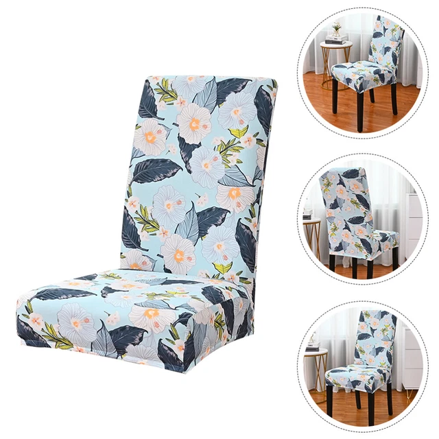 Funda de silla poliéster cubierta de flor fundas de silla Sky-blue