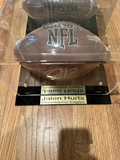 Jalen Hurts Philadelphia Eagles Signed Wilson NFL ALL Pro Football W/ Case Rare!