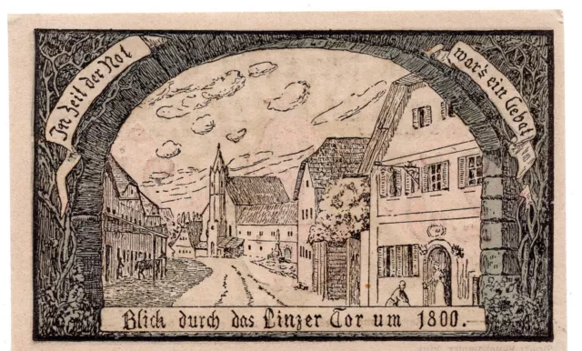 1920 Austria, Notgeld Eferding, 25 Heller Note, Blason (A482) 2