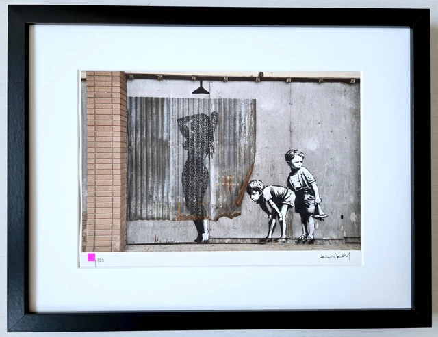 Banksy Original M Arts Edition Lithographie Signée Numérotée /150 + CADRE INCLUS