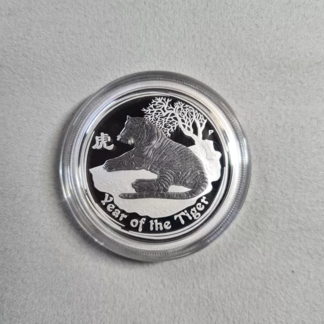 Lunar 2 Silber  1/2 OZ  Tiger in Proof, PP, polierte Platte