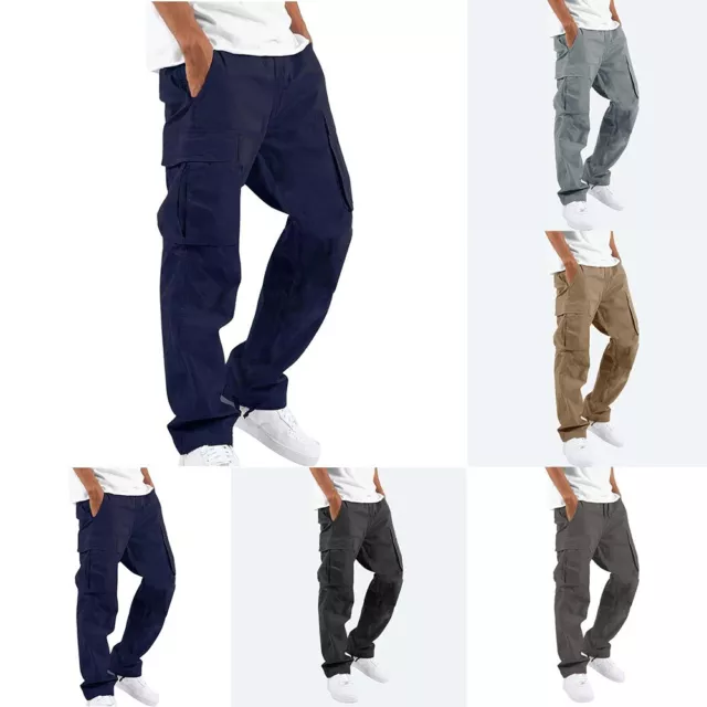 Pantalon de travail taille élastique pour hommes à poches multiples parfait po