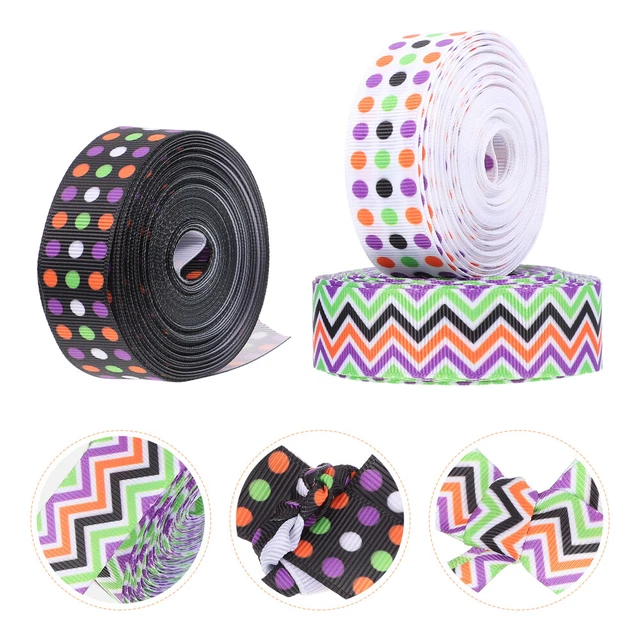 3 Rollen von Cartoon Halloween-Bänder-Geschenkverpackung Ribbon