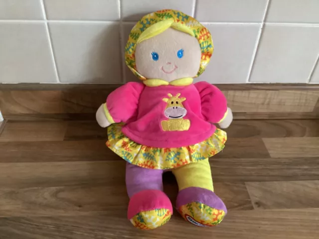 LITTLE TIKES RAG Doll Soft Body Toy Pram Cot Pink Giraffe Dress Hat Comforter 7.50 PicClick UK