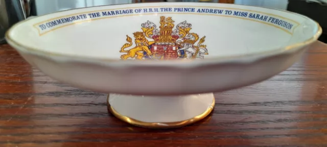 Aynsley Bone China Dish - The Marriage Of Prince Andrew & Sarah Ferguson, 1986