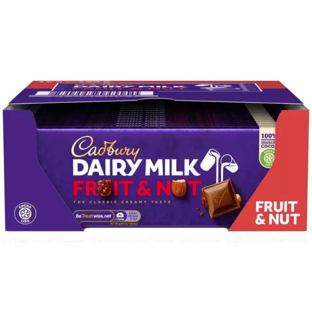 CADBURY DAIRY MILK Chocolate Fruit & Nut Bars Raisin Almond Snack Pack