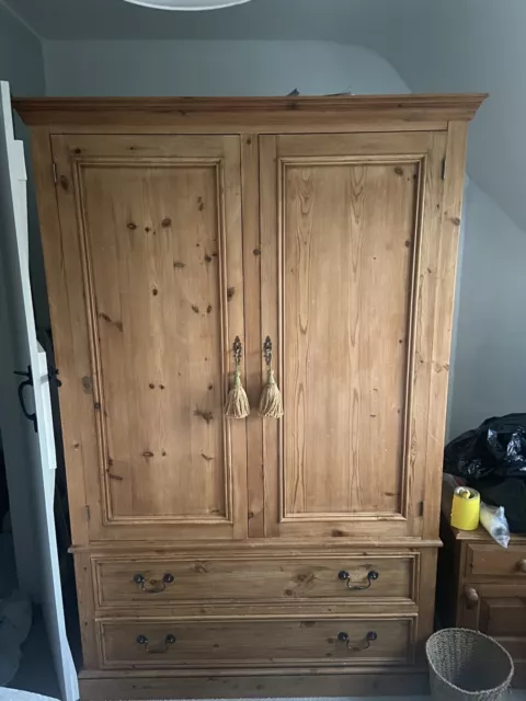 pine wardrobe with drawers used