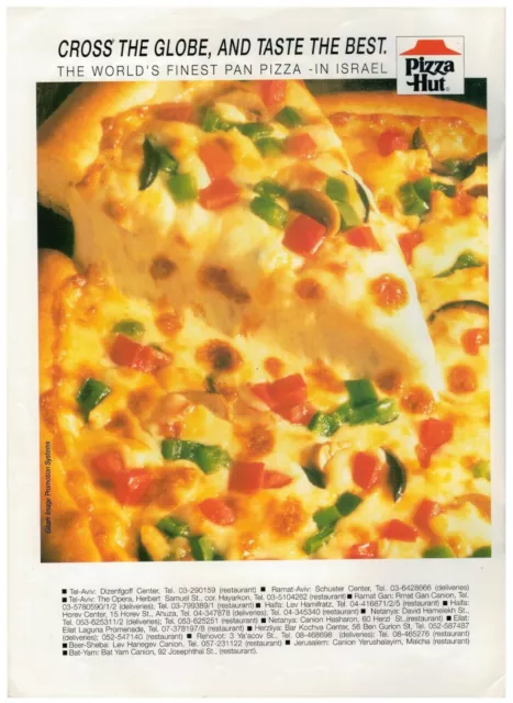 Pubblicita' Originale Vintage ANNI '90  "PIZZA HUT"