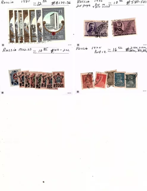 Russia stamp collection dealer stock with duplicates 311.15 cv  (mb19