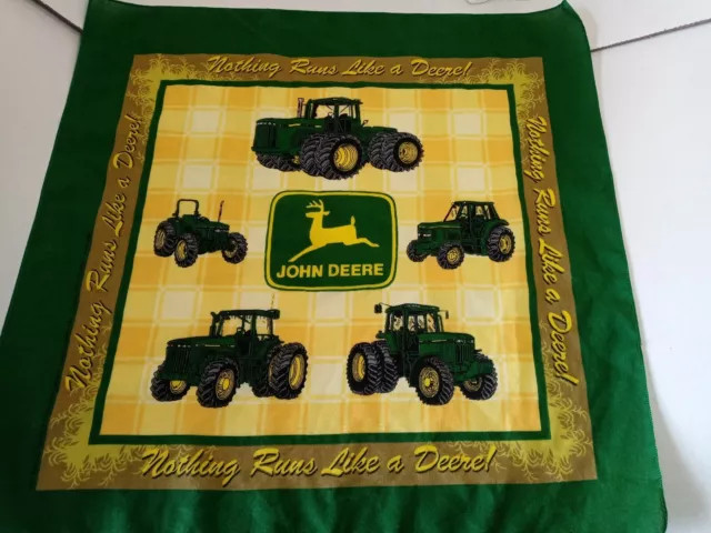 John Deere Tractor Nothing Runs Like A Deere Handkerchief Bandana