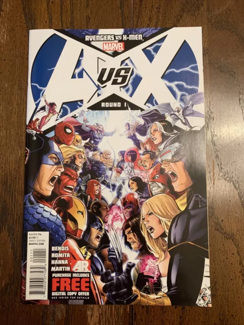 A vs X #1 Avengers Vs. X-Men, Marvel, Brian Michael Bendis, Romita Jr VF-NM 2012
