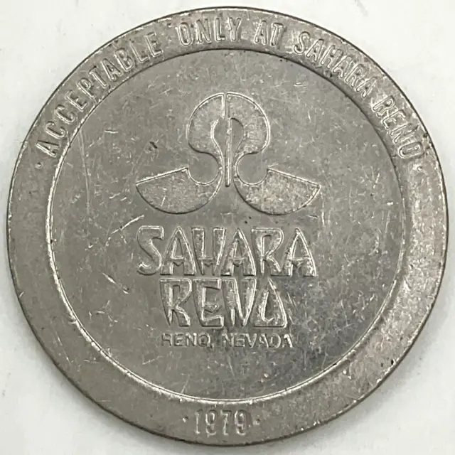 Vintage Casino $1 Gaming Token 1979 Sahara Del Webb Hotel Casino Reno NV