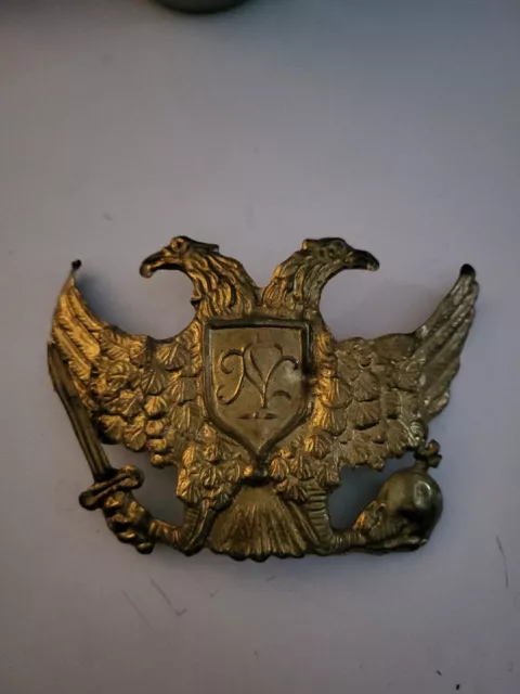 (276)   Altes Emblem Hansestadt Lübeck Doppelkopfadler für Pickelhaube M 1843