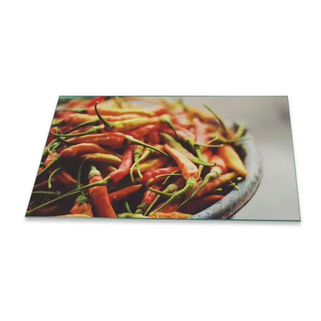 Placa de cubierta de cocina Ceran 90x52 chile rojo cubierta vidrio protección contra salpicaduras cocina decoración