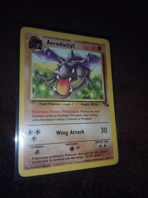 Pokemon Karte, Aerodactyl  Fossil 16/62, Rare, Deutsch, guter Zustand