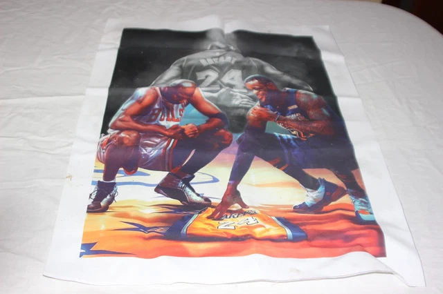 Poster Di Tessuto Ruvido Di Dei Giocatori Basket Michael Jordan & Kobe Bryan
