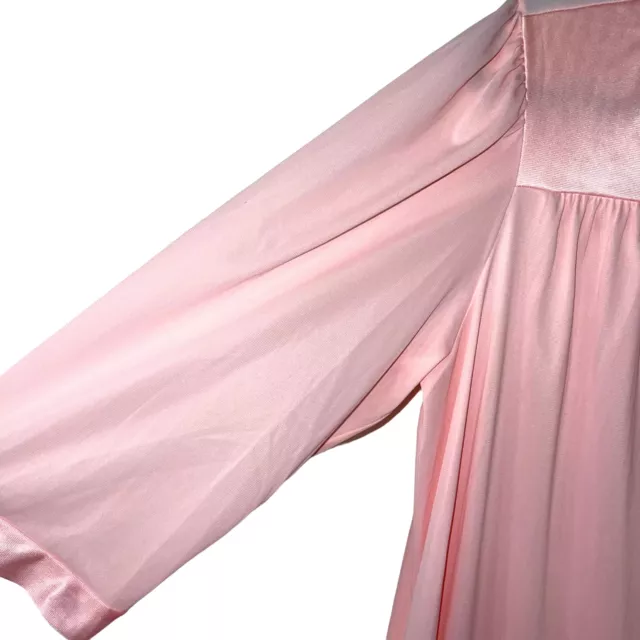 Vanity Fair Vintage Womens Robe Size XL Nylon Pink Champagne Made In USA New 3