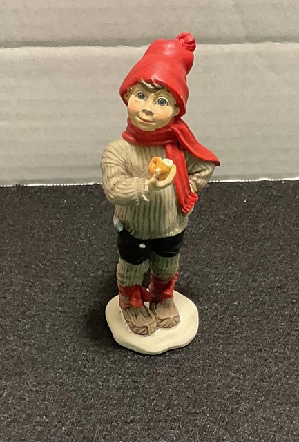 Vintage Candy Designs Norway Carl Larsson Boy Eating Apple Figurine 4.5"
