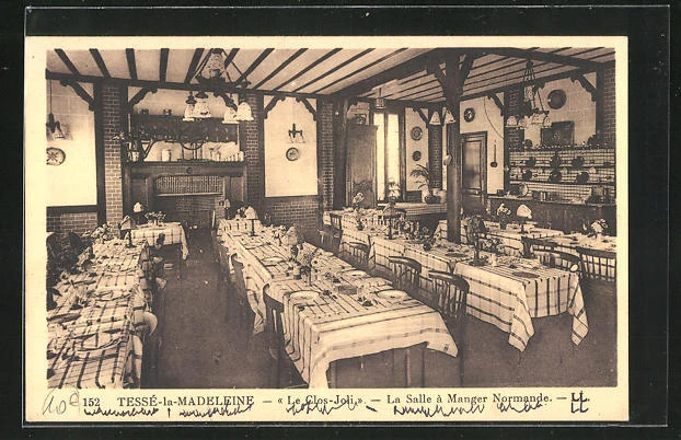 CPA Tessè-la-Madeleine, Le Clos-Joli, La salle à Manger Normande
