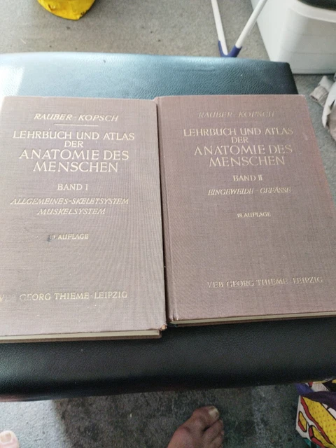 Lehrbuch und Atlas der Anatomie des Menschen Band 1 und 2 veb georg thieme