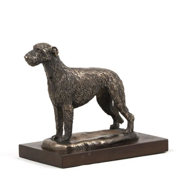 Irish Wolfhound, dog bust/statue on wooden base, ArtDog Limited Edition, CA