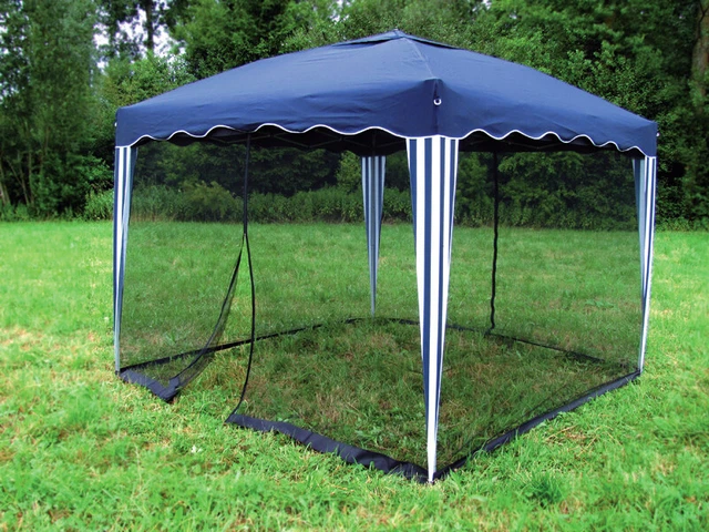Rundum Moskitonetz für Pavillon 3x3m Insektenschutz Faltpavillon Gartenpavillon