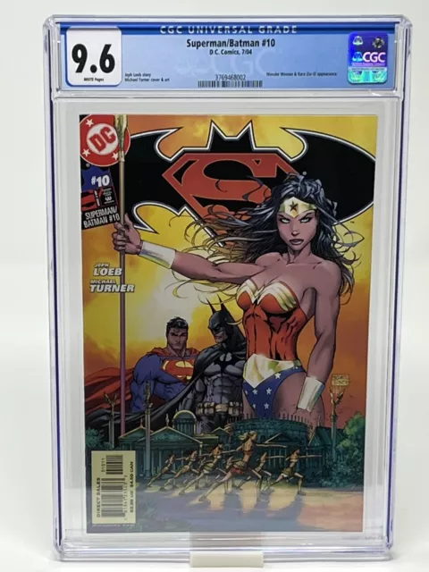 Superman Batman #10 CGC 9.6 Turner Cover Wonder Woman Kara Zor-El App Nice!