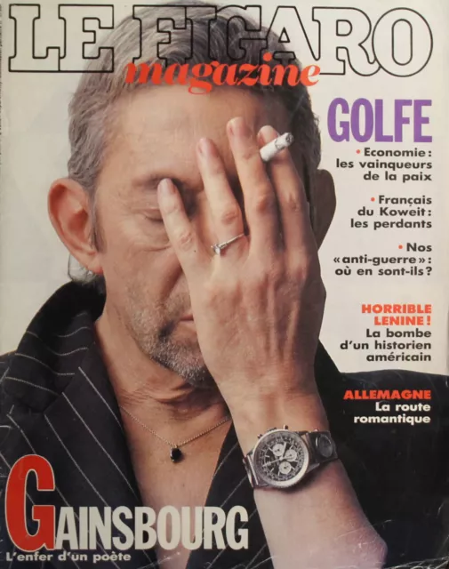 LE FIGARO MAGAZINE - 14466 - 1991 - serge gainsbourg, l'enfer d'un poète