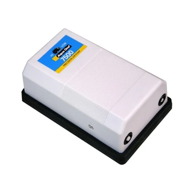 Aqua One 7500 Air Pump With Twin Outlet - 360 L/H - Fish Tank Aquarium Oxygen