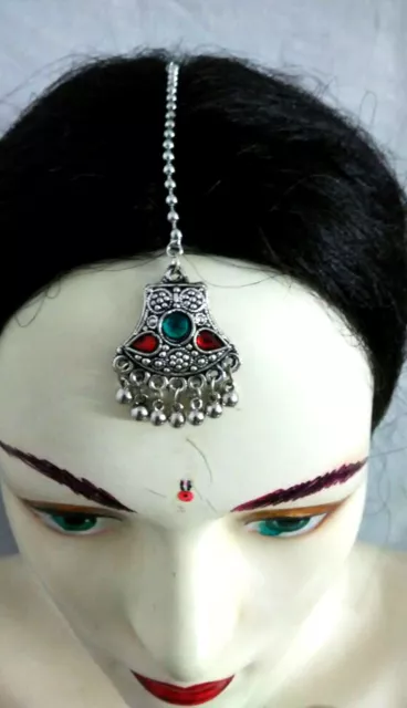 Kuchi Tribal Ethnic Head Piece Jewelry Belly Dance Gypsy Nomad Tikka Hair Banjar