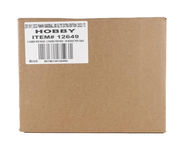 2022 Panini Elite Extra Edition Baseball 20-Box Case
