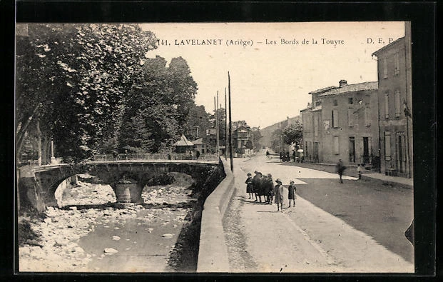 CPA Lavelanet, Les Bords de la Touyre, ausgetrocknetes Flussbett