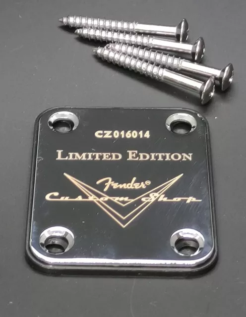 Limited Idition Chrome Guitar Neck Plate for Fender Stratocaster Telecaster