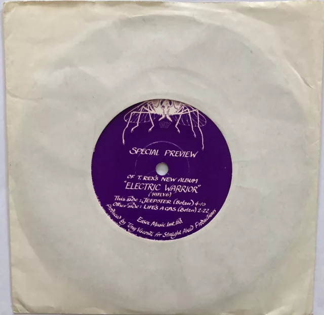 Marc Bolan T.Rex Jeepster special preview 7’ Promo original 71