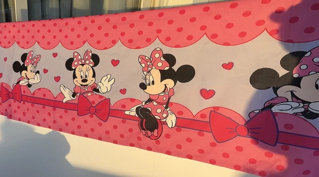 Disney Minnie Mouse Valence Curtain Topper Pink Purple Girl Bedroom Soft Pretty!