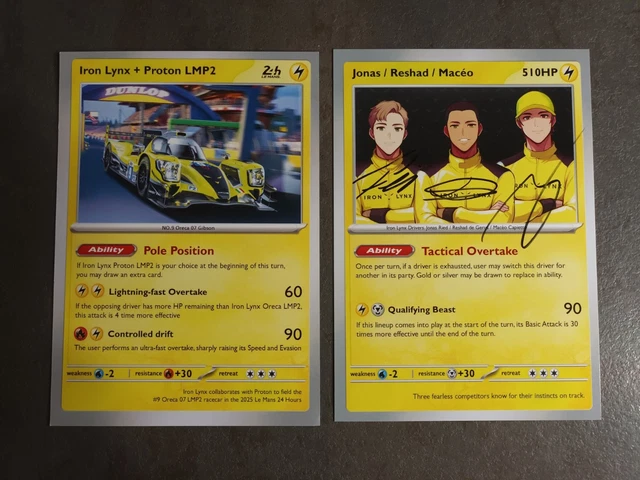 CARTE CARD DEDICACEE 24 Heures Du Mans 2025 Oreca Iron Lynx #9 Le Mans