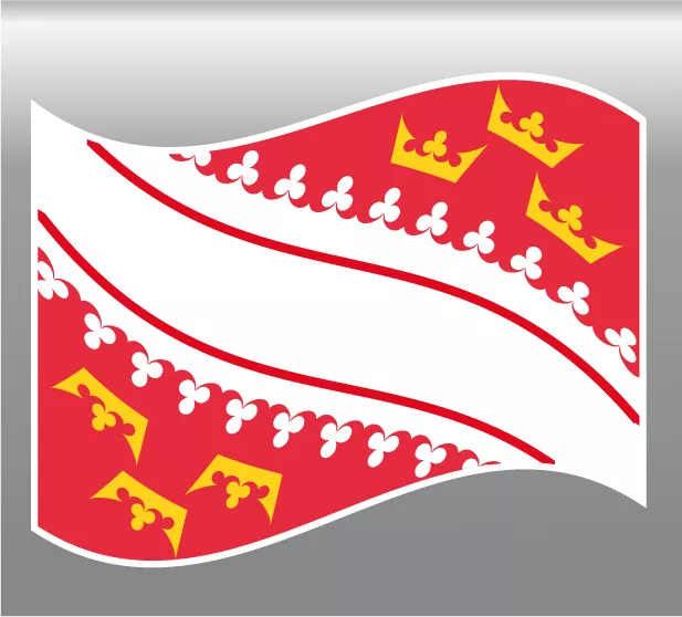 2x  sticker drapeaux ALSACE 8X10cm  vinyle autocollant Flag région Alsace