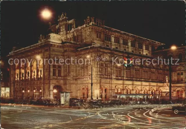 72332740 Opergebaeude Wien Staatsoper Festbeleuchtung Gebaeude