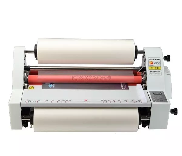 V350 220V Laminating Machine Roll Laminator New 13" Hot Cold Single/Dual Side ih